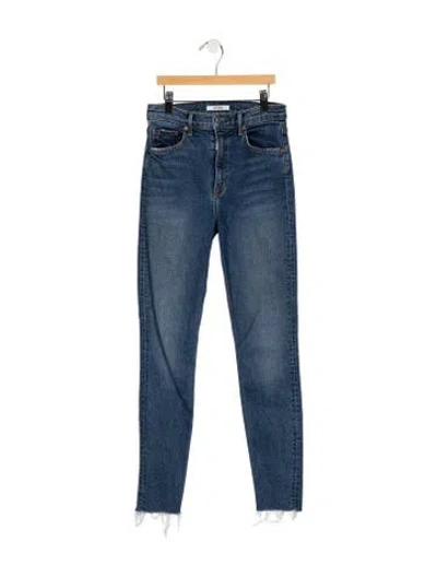 Pre-owned Grlfrnd High-rise Skinny Leg Jeans In Blue