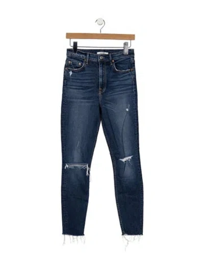 Pre-owned Grlfrnd High-rise Skinny Leg Jeans In Blue