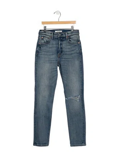 Pre-owned Grlfrnd High-rise Skinny Leg Jeans In Blue