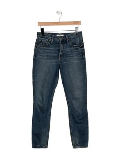Pre-owned Grlfrnd High-rise Skinny Leg Jeans In Blue