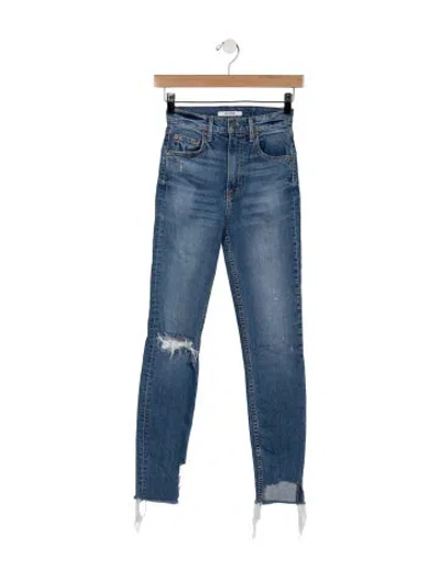 Pre-owned Grlfrnd High-rise Skinny Leg Jeans In Blue
