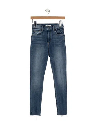 Pre-owned Grlfrnd High-rise Skinny Leg Jeans In Blue