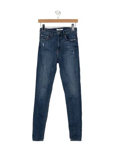 Pre-owned Grlfrnd High-rise Skinny Leg Jeans In Blue