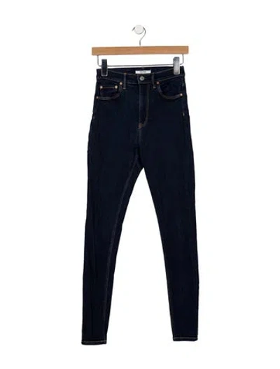 Pre-owned Grlfrnd High-rise Skinny Leg Jeans In Blue