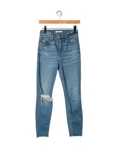 Pre-owned Grlfrnd High-rise Skinny Leg Jeans In Blue