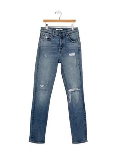Pre-owned Grlfrnd High-rise Skinny Leg Jeans In Blue