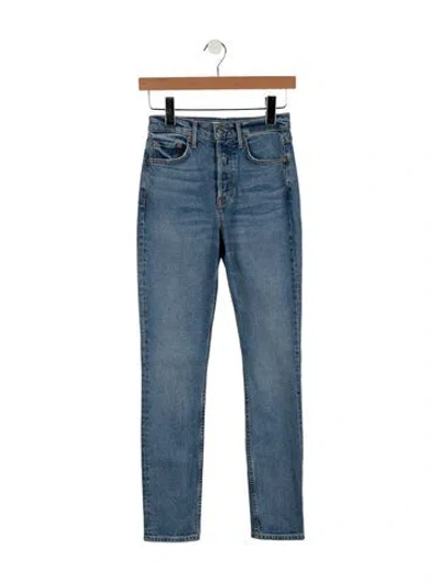 Pre-owned Grlfrnd High-rise Skinny Leg Jeans In Blue