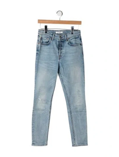 Pre-owned Grlfrnd High-rise Skinny Leg Jeans In Blue