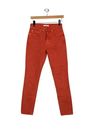 Pre-owned Grlfrnd High-rise Skinny Leg Jeans In Orange