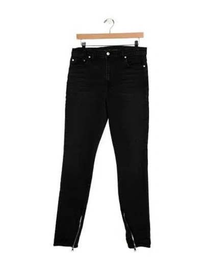 Pre-owned Grlfrnd High-rise Straight Leg Jeans In Black