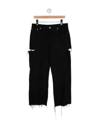 Pre-owned Grlfrnd High-rise Straight Leg Jeans In Black