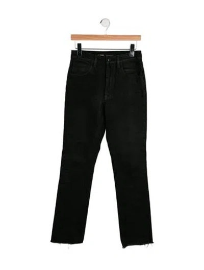 Pre-owned Grlfrnd High-rise Straight Leg Jeans In Black