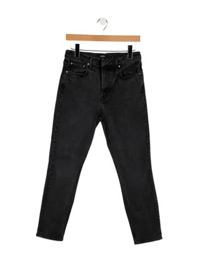 Pre-owned Grlfrnd High-rise Straight Leg Jeans In Black