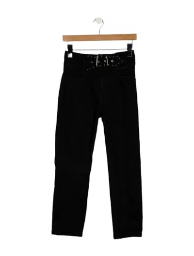 Pre-owned Grlfrnd High-rise Straight Leg Jeans In Black