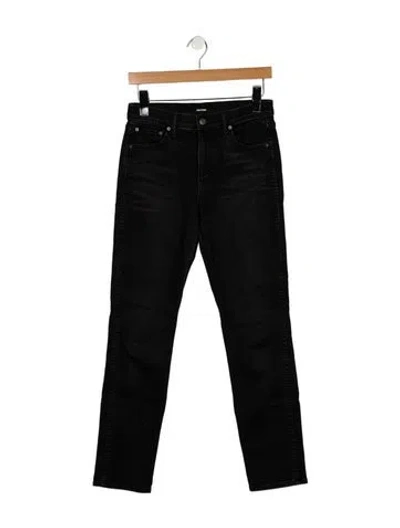 Pre-owned Grlfrnd High-rise Straight Leg Jeans In Black