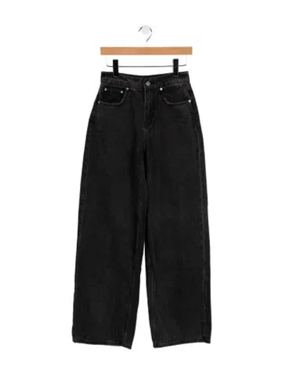 Pre-owned Grlfrnd High-rise Straight Leg Jeans In Black