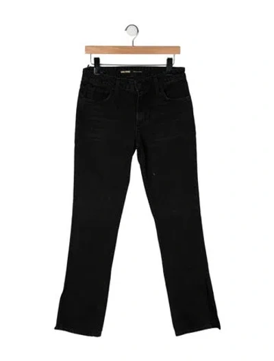Pre-owned Grlfrnd High-rise Straight Leg Jeans In Black
