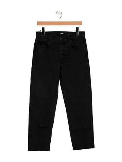 Pre-owned Grlfrnd High-rise Straight Leg Jeans In Black