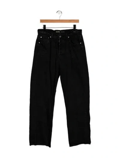 Pre-owned Grlfrnd High-rise Straight Leg Jeans In Black