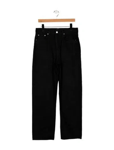 Pre-owned Grlfrnd High-rise Straight Leg Jeans In Black
