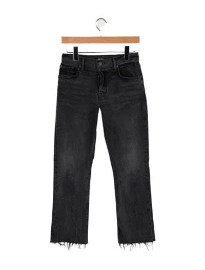 Pre-owned Grlfrnd High-rise Straight Leg Jeans In Black
