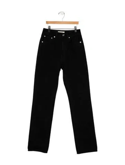 Pre-owned Grlfrnd High-rise Straight Leg Jeans In Black