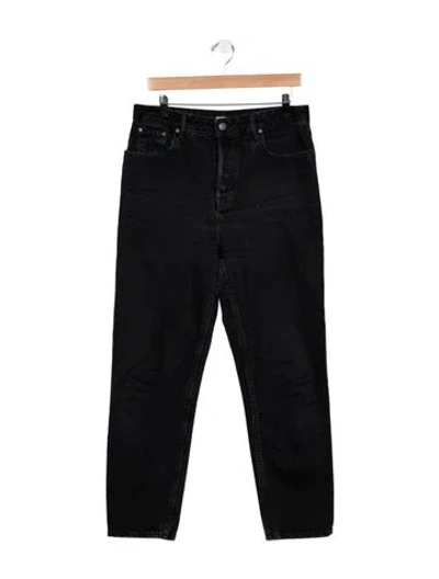Pre-owned Grlfrnd High-rise Straight Leg Jeans In Black