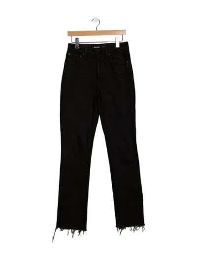 Pre-owned Grlfrnd High-rise Straight Leg Jeans In Black