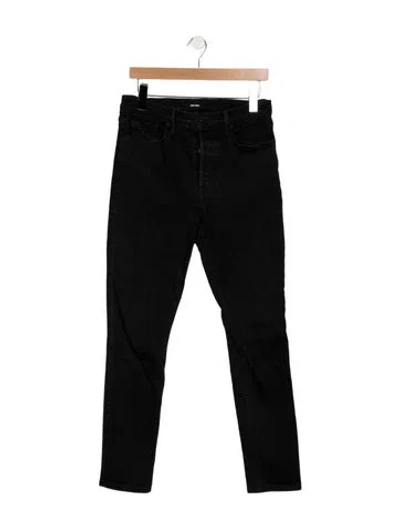 Pre-owned Grlfrnd High-rise Straight Leg Jeans In Black