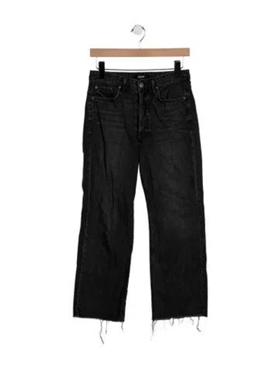 Pre-owned Grlfrnd High-rise Straight Leg Jeans In Black