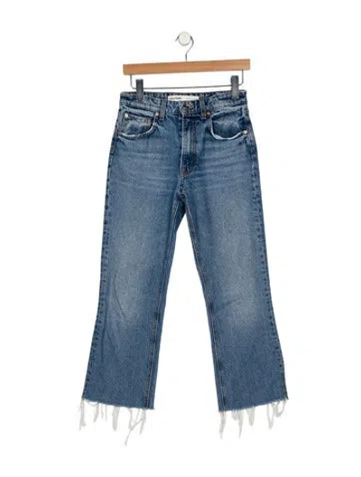 Pre-owned Grlfrnd High-rise Straight Leg Jeans In Blue