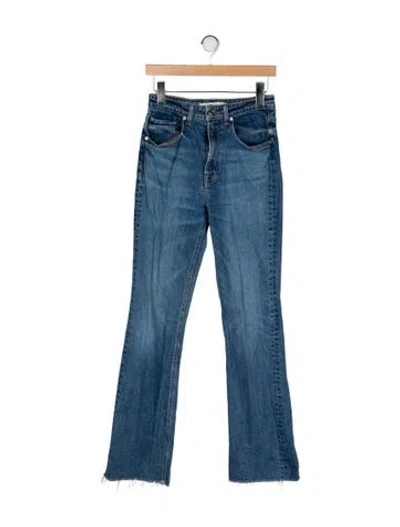 Pre-owned Grlfrnd High-rise Straight Leg Jeans In Blue
