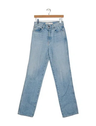 Pre-owned Grlfrnd High-rise Straight Leg Jeans In Blue
