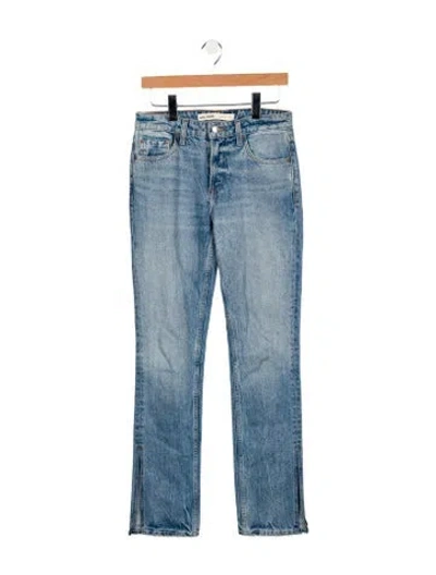 Pre-owned Grlfrnd High-rise Straight Leg Jeans In Blue