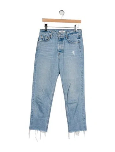 Pre-owned Grlfrnd High-rise Straight Leg Jeans In Blue