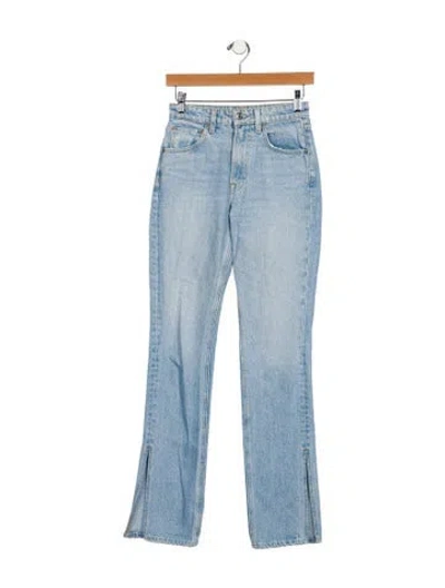 Pre-owned Grlfrnd High-rise Straight Leg Jeans In Blue