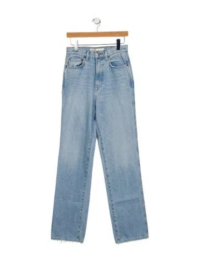 Pre-owned Grlfrnd High-rise Straight Leg Jeans In Blue