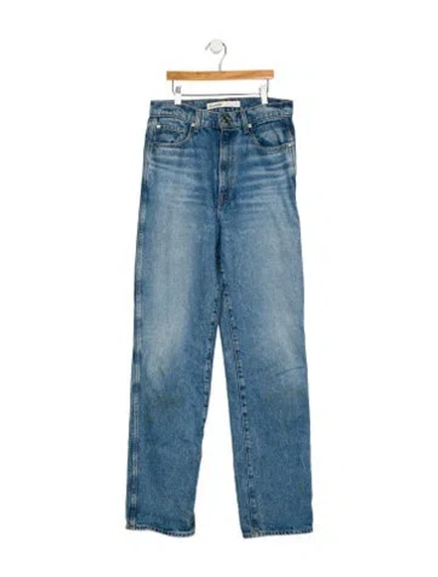 Pre-owned Grlfrnd High-rise Straight Leg Jeans In Blue