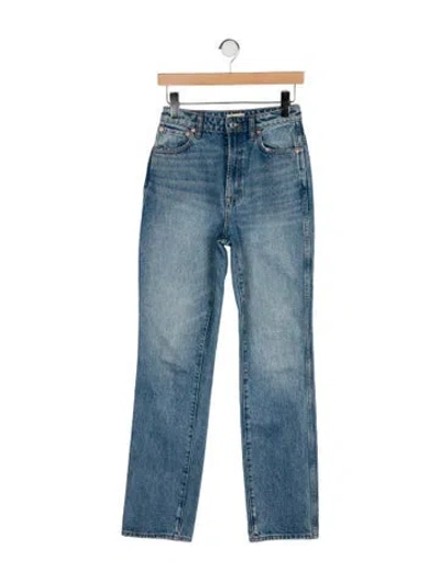 Pre-owned Grlfrnd High-rise Straight Leg Jeans In Blue