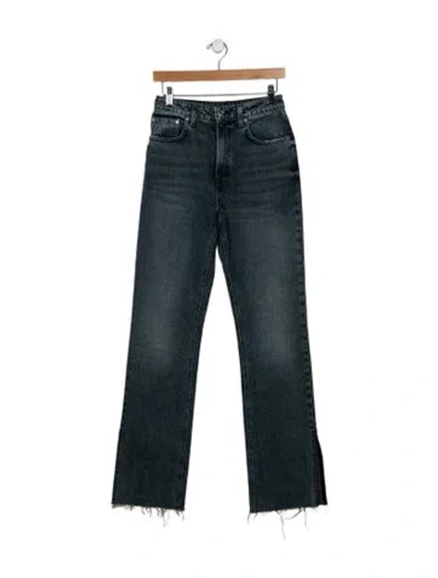 Pre-owned Grlfrnd High-rise Straight Leg Jeans In Blue