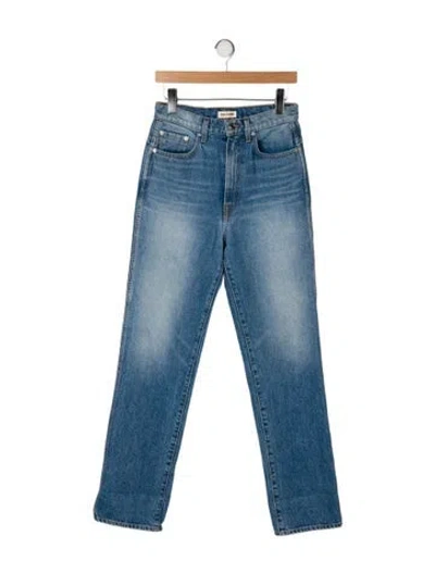Pre-owned Grlfrnd High-rise Straight Leg Jeans In Blue