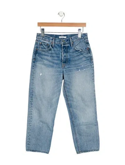 Pre-owned Grlfrnd High-rise Straight Leg Jeans In Blue