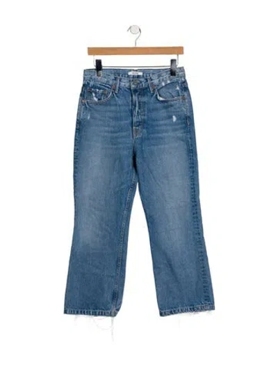 Pre-owned Grlfrnd High-rise Straight Leg Jeans In Blue