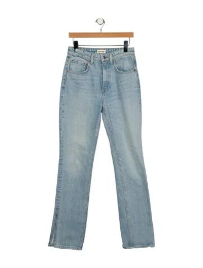 Pre-owned Grlfrnd High-rise Straight Leg Jeans In Blue