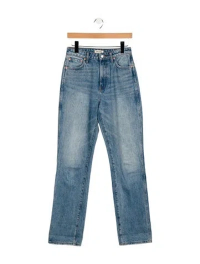 Pre-owned Grlfrnd High-rise Straight Leg Jeans In Blue