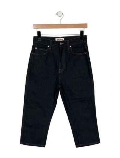 Pre-owned Grlfrnd High-rise Straight Leg Jeans In Blue