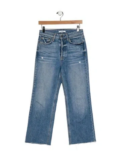 Pre-owned Grlfrnd High-rise Straight Leg Jeans In Blue