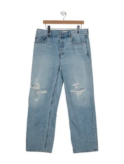 Pre-owned Grlfrnd High-rise Straight Leg Jeans In Blue