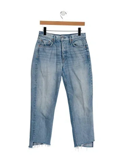 Pre-owned Grlfrnd High-rise Straight Leg Jeans In Blue
