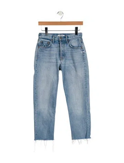 Pre-owned Grlfrnd High-rise Straight Leg Jeans In Blue